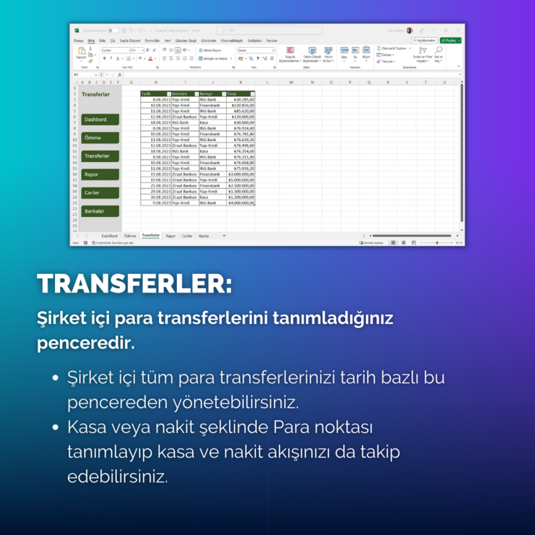 Excel Finansal Takip Programı | DashBoard ve Grafikler