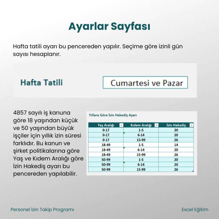 Excel Personel İzin Takip Programı