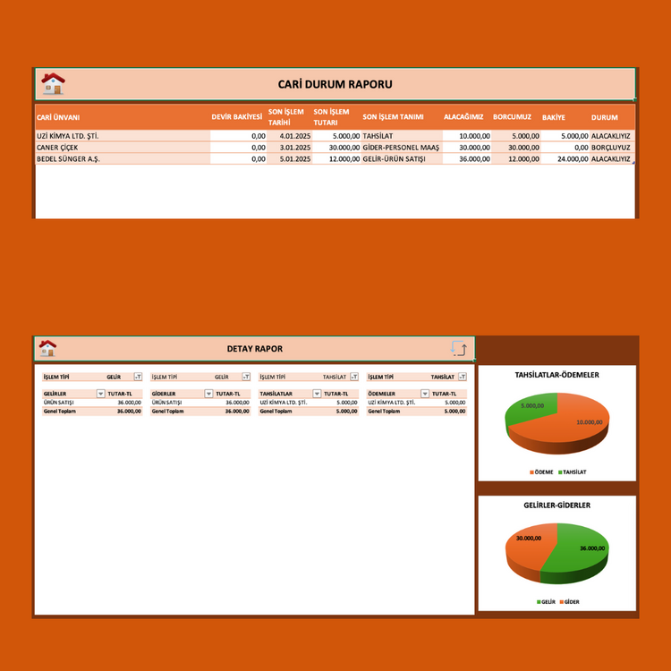 Excel ile Cari Takip ve Müşteri Yönetim Programı