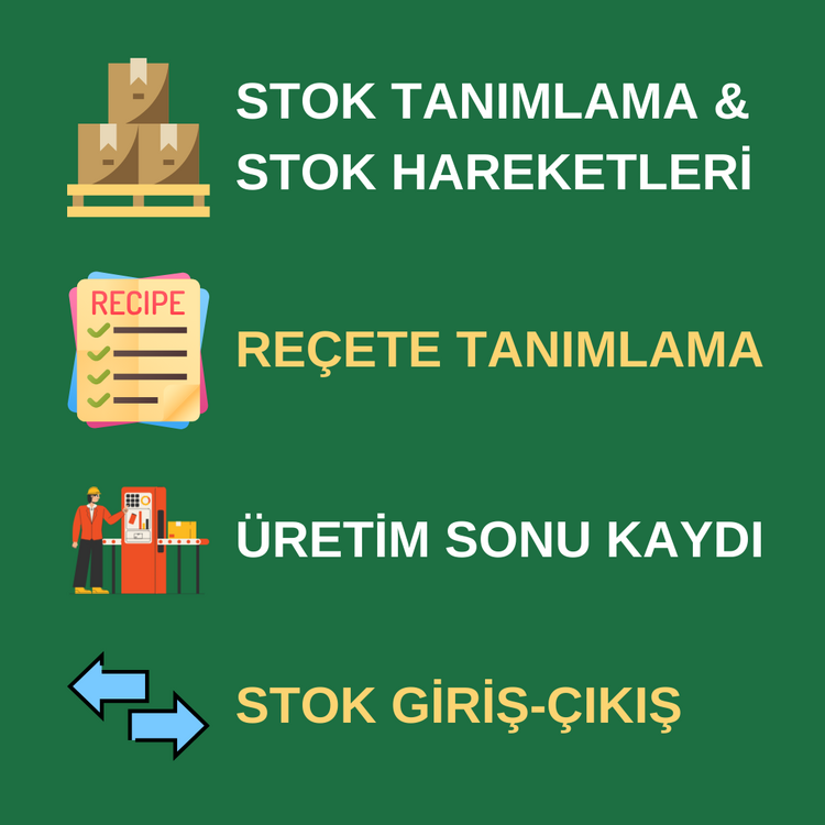 Excel Stok Takip Programı | Üretim Takip Programı | Depo Takip Programı | Mrp Programı