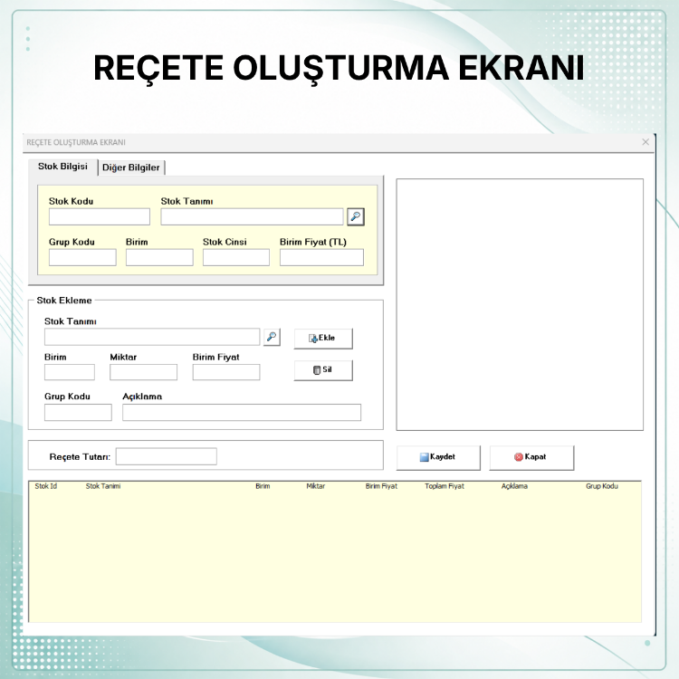Profesyonel Stok ve Cari Takip Programı | Üretim Takip Programı | Depo Takip Programı