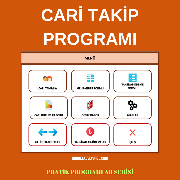 Excel ile Cari Takip ve Müşteri Yönetim Programı