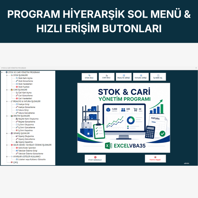 Profesyonel Stok ve Cari Takip Programı | Üretim Takip Programı | Depo Takip Programı