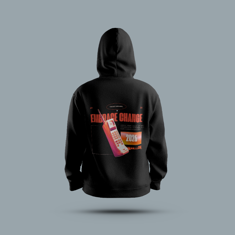 Unisex Kapüşonlu Baskılı Sweatshirt – S8M2