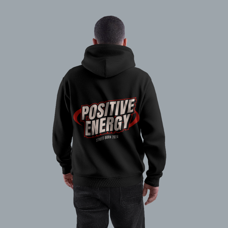 Rahat Kalıp Unisex Kapüşonlu Baskılı Sweatshirt – S7H1