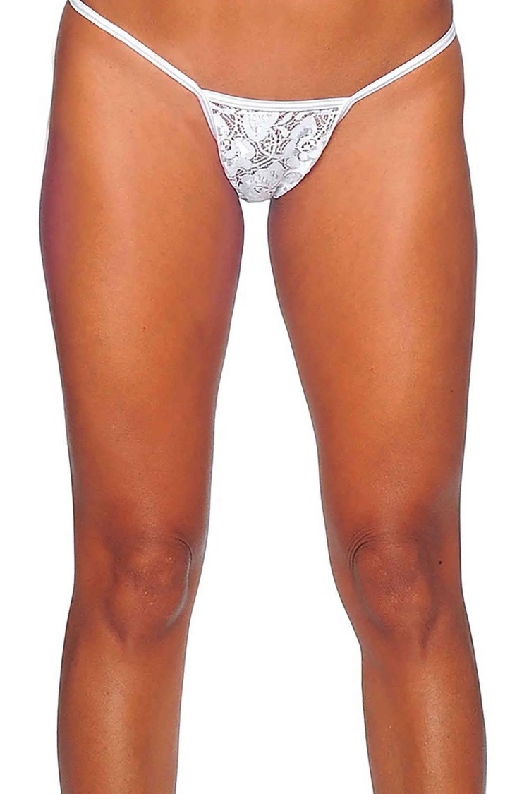 Beyaz Dantelli Tanga EXVY1165