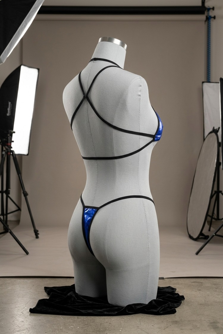Mavi Mikro Bikini String Takımı EXVY1138