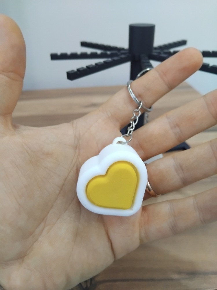 Clicker Kalp anahtarlık - çanta süsü