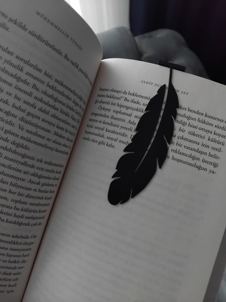 Kuş tüyü Kitap ayracı