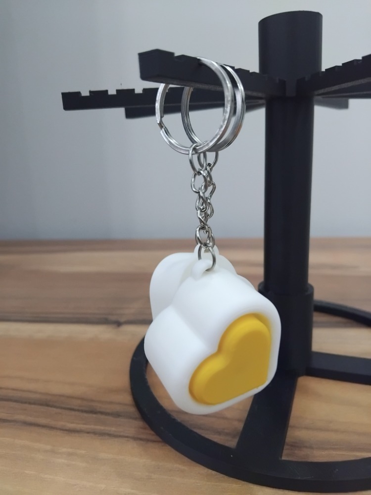 Clicker Kalp anahtarlık - çanta süsü