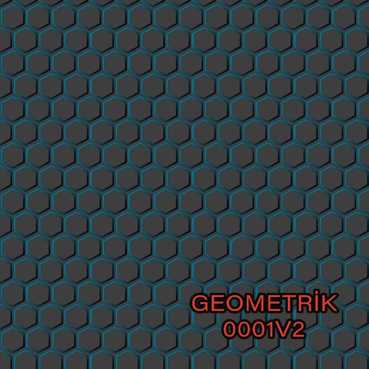 Geometrik Altıgen Desen 5 Varyantlı