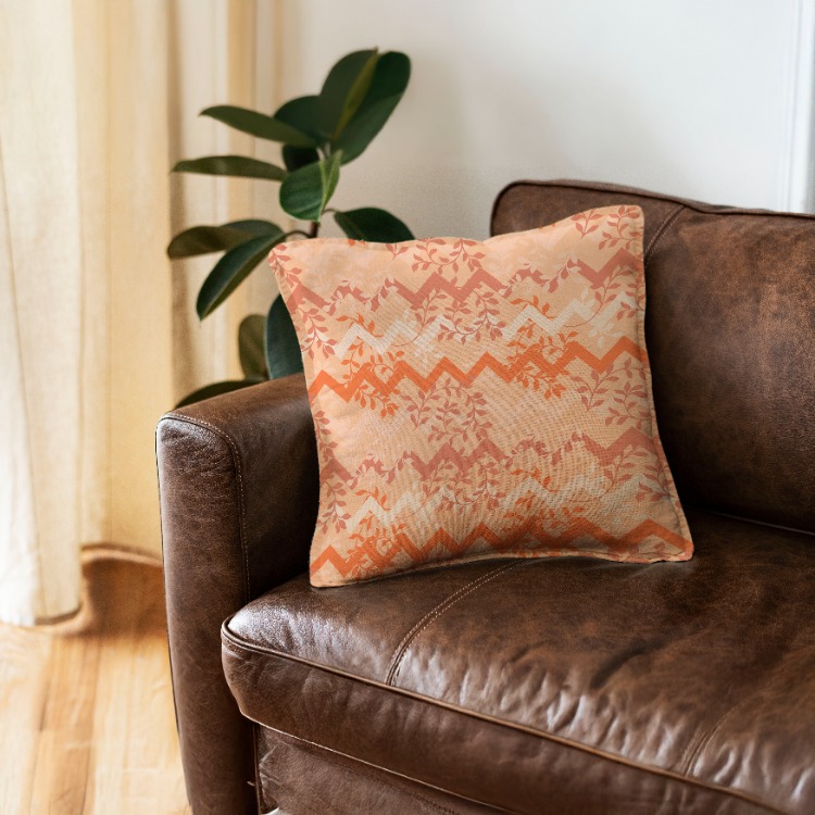 Chevron ve Yaprak Metraj Desen