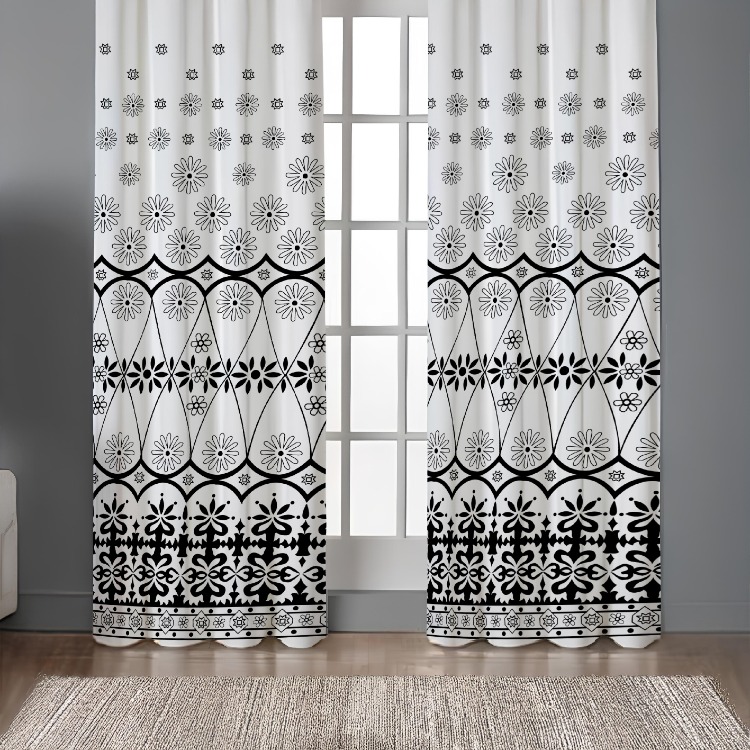 Monochrome Perde Desen Tasarımı