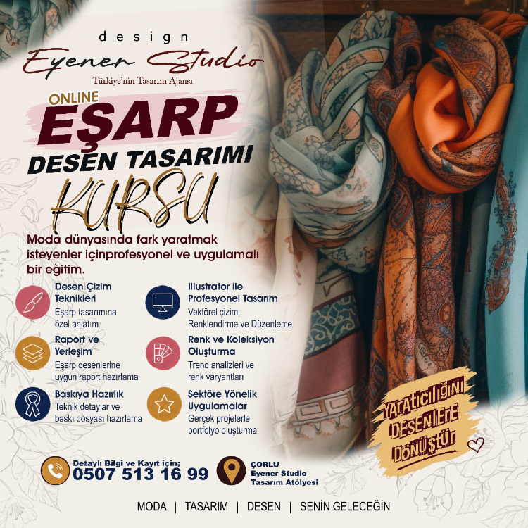 Eşarp Desen Tasarımı ve Dijital baskı püf noktaları