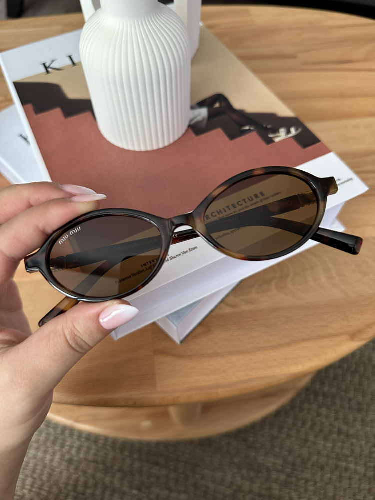 Miu Miu Oval Leopar Kahverengi E01S02RA