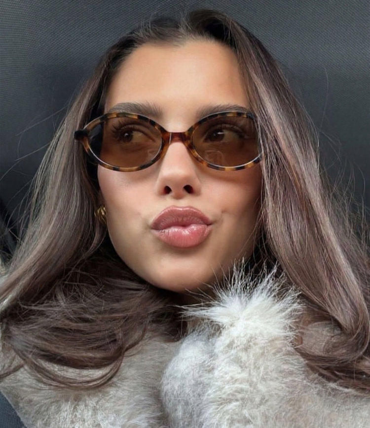 Miu Miu Oval Leopar Kahverengi E01S02RA