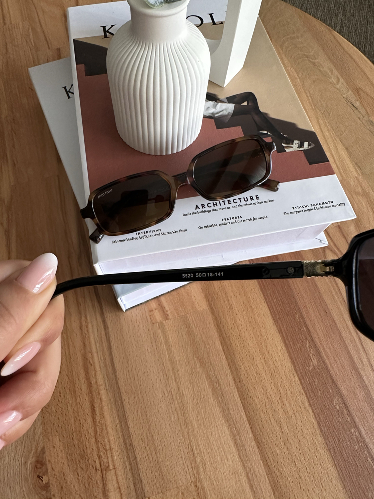Miu Miu Rectangle Black Yeni Sezon Gözlük E01S11RA