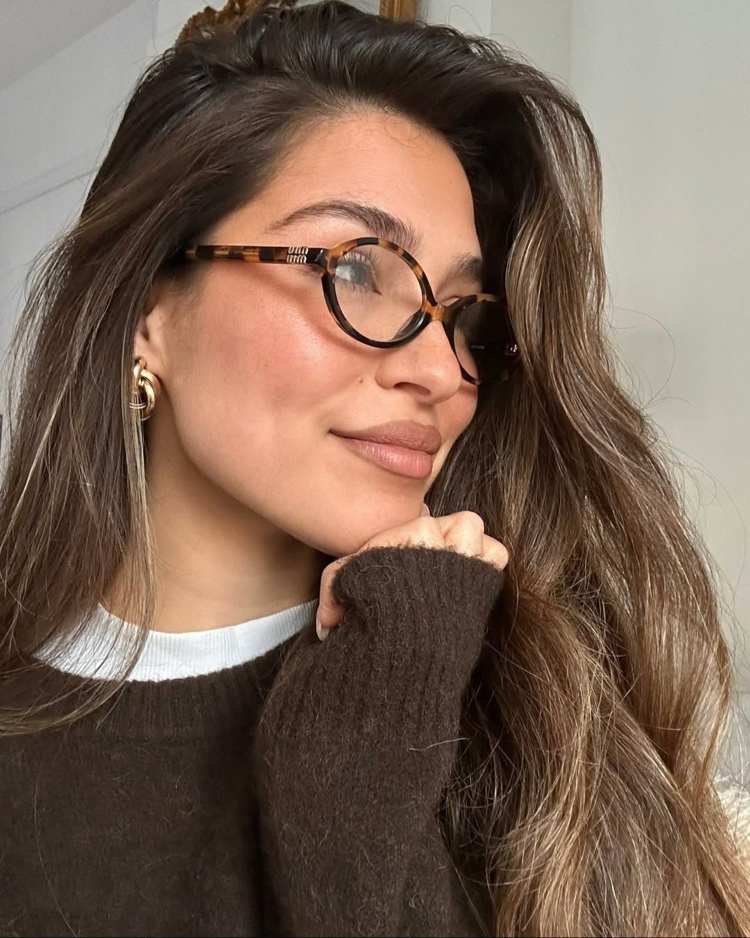 Miu Miu Oval Leopar Mavi Işık Filtreli Gözlük E01S03RA