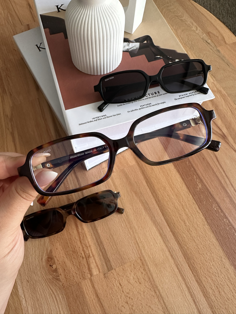 Miu Miu Rectangle Mavi Işık Korumalı Yeni Sezon Gözlük E01S12RA