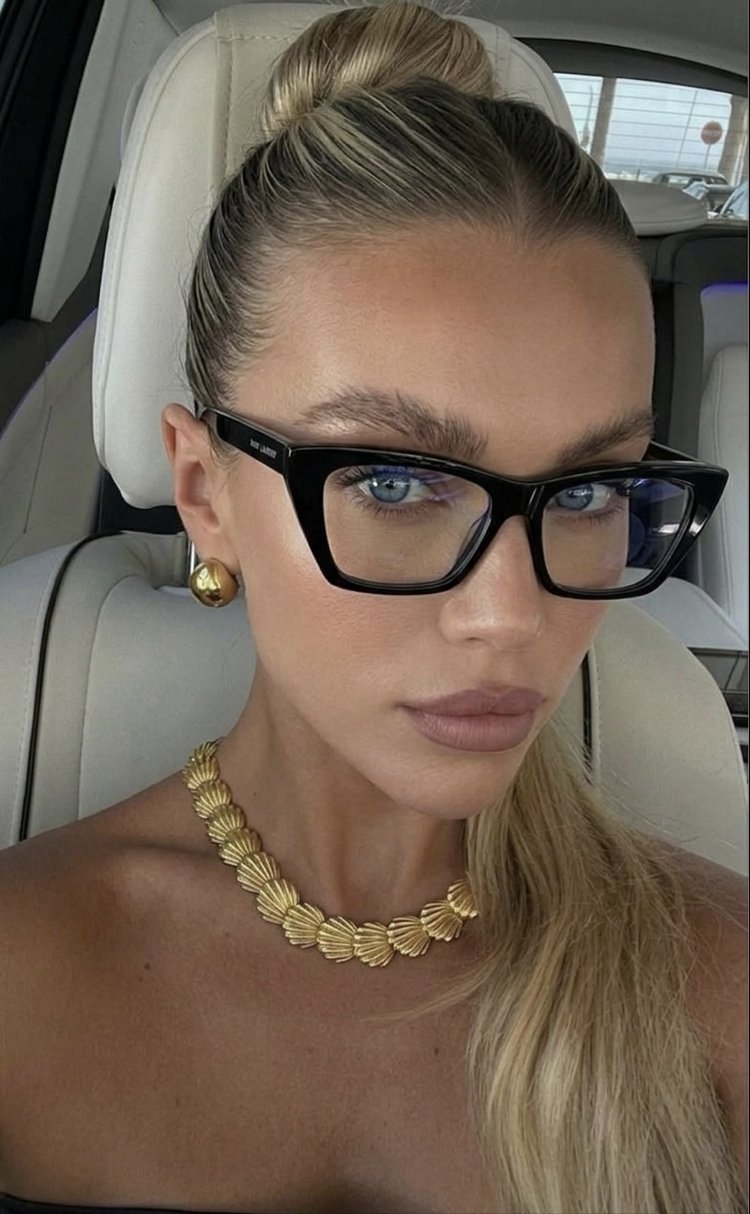 Saint Laurent Transparan Mavi Ekran Koruyucu Yeni Sezon Gözlük E01S22RA