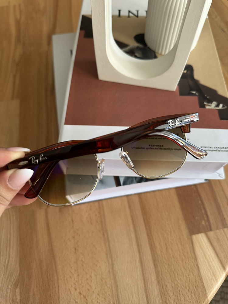 Rayban Unisex Clubmaster Kahverengi Yeni Sezon Gözlük E01S34RA