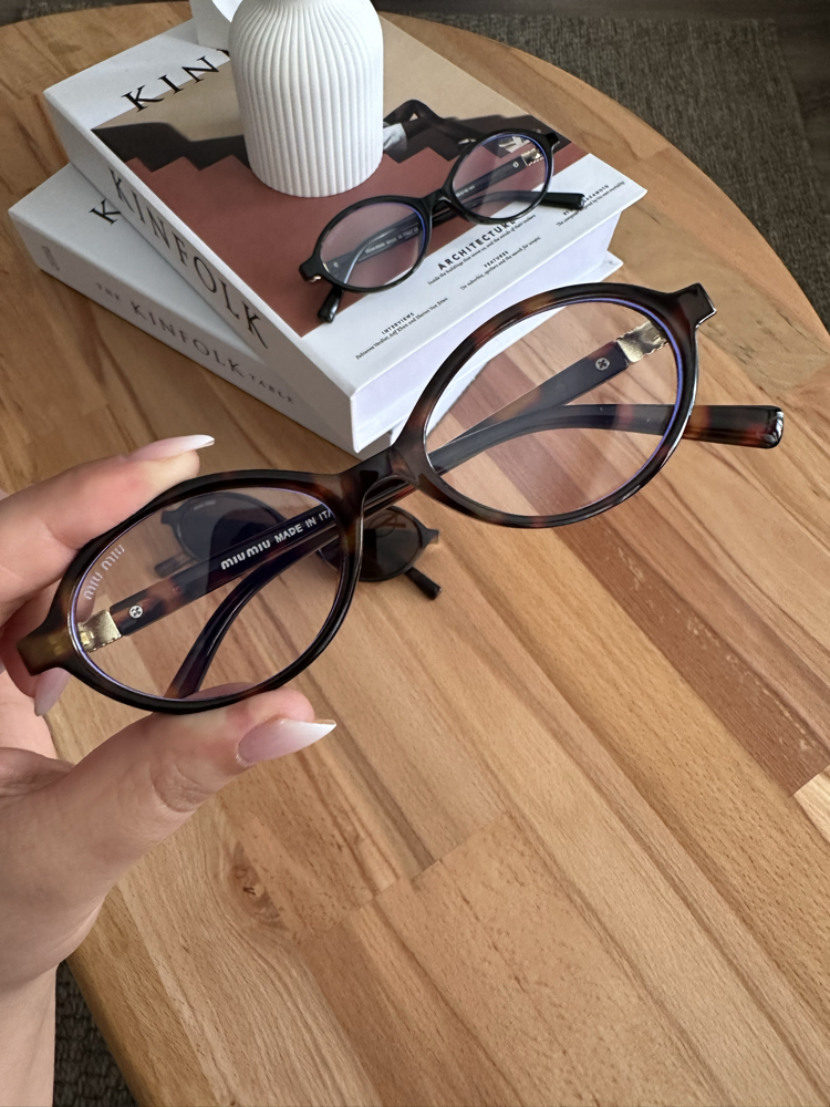 Miu Miu Oval Leopar Mavi Işık Filtreli Gözlük E01S03RA