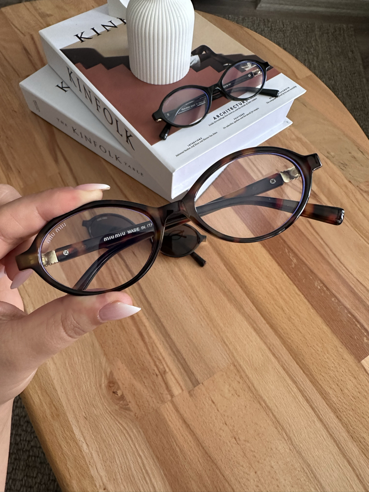 Miu Miu Oval Leopar Mavi Işık Filtreli Gözlük E01S03RA