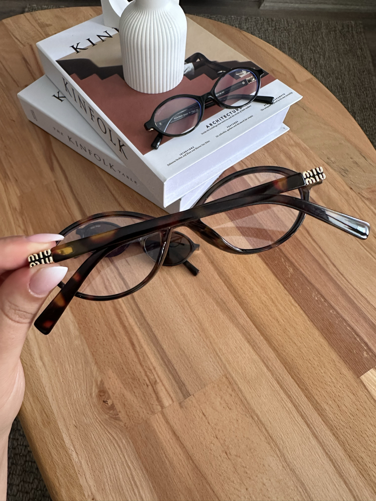 Miu Miu Oval Leopar Mavi Işık Filtreli Gözlük E01S03RA