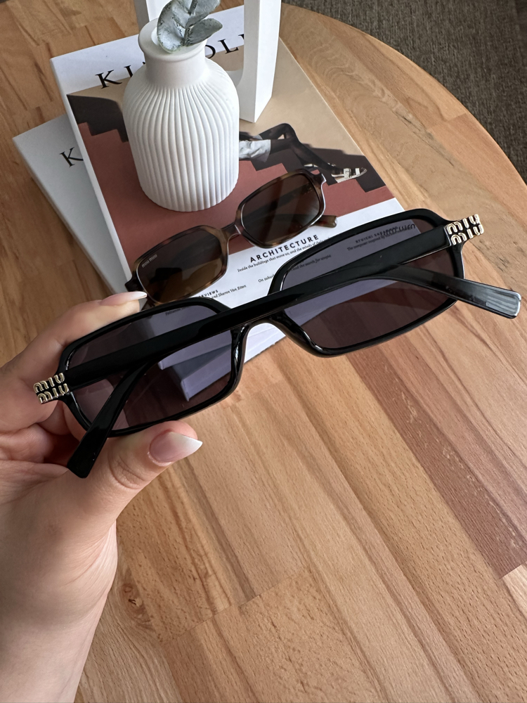 Miu Miu Rectangle Black Yeni Sezon Gözlük E01S11RA