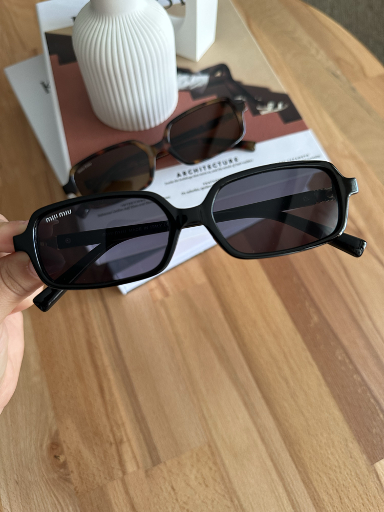 Miu Miu Rectangle Black Yeni Sezon Gözlük E01S11RA