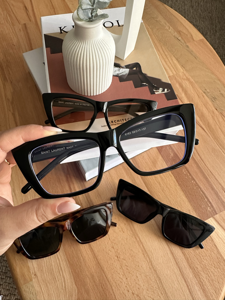 Saint Laurent Transparan Mavi Ekran Koruyucu Yeni Sezon Gözlük E01S22RA