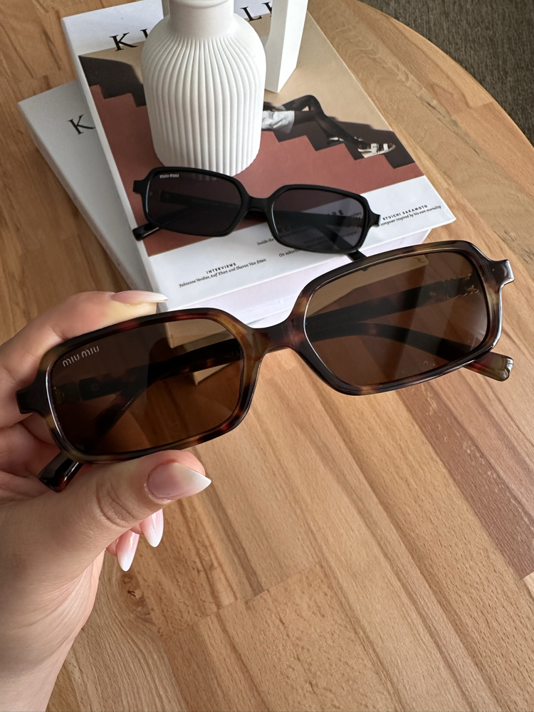 Miu Miu Rectangle Leopard Yeni Sezon Gözlük E01S10RA