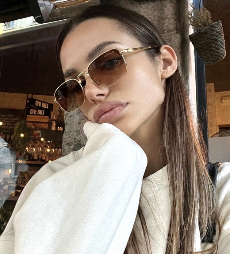 Miu Miu Kahverengi Gold Yeni Sezon Gözlük E01S14RA