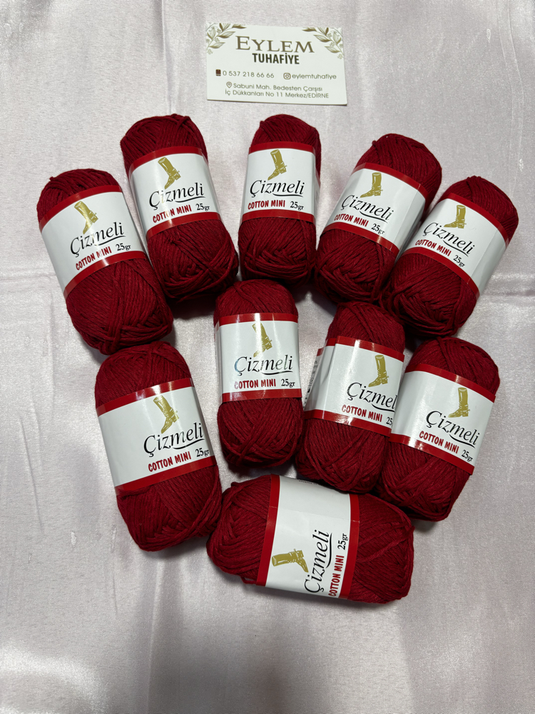 25 gr Kırmızı Koton Amigurumi İpi