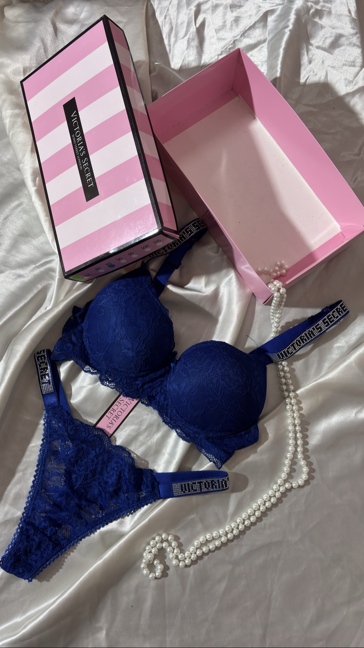 Victoria’s secret dolgulu dantelli taş detaylı sütyen takımı 