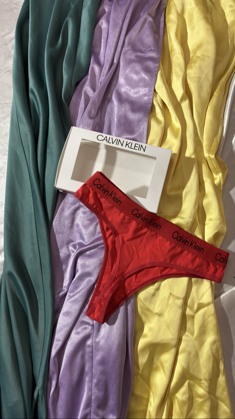 Calvin Klein siyah Renk Pamuklu Thong Seti