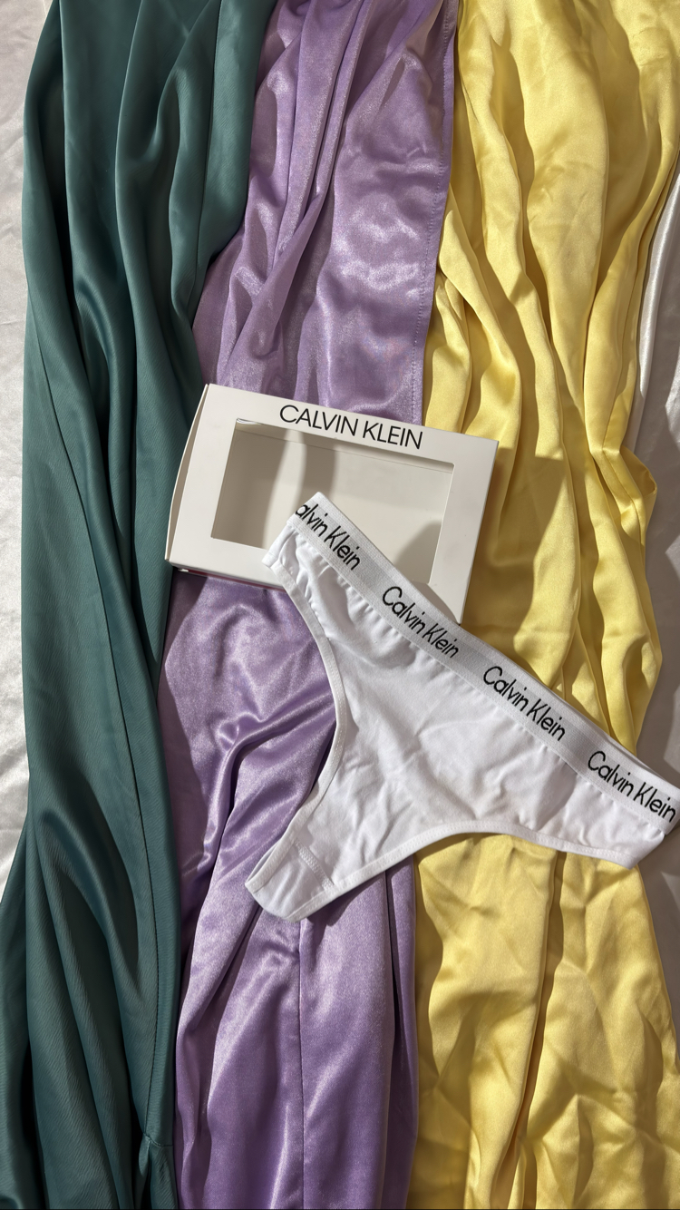 Calvin Klein beyaz Renk Pamuklu Thong Seti