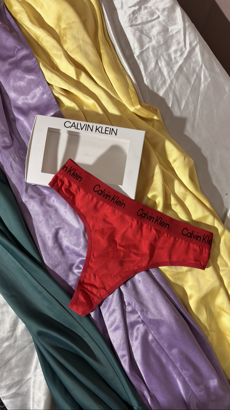 Calvin Klein siyah Renk Pamuklu Thong Seti