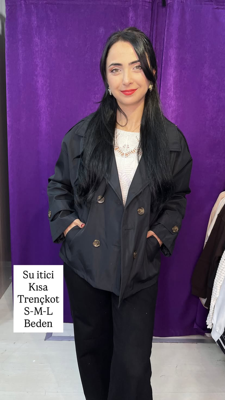 Su itici kısa trençkot