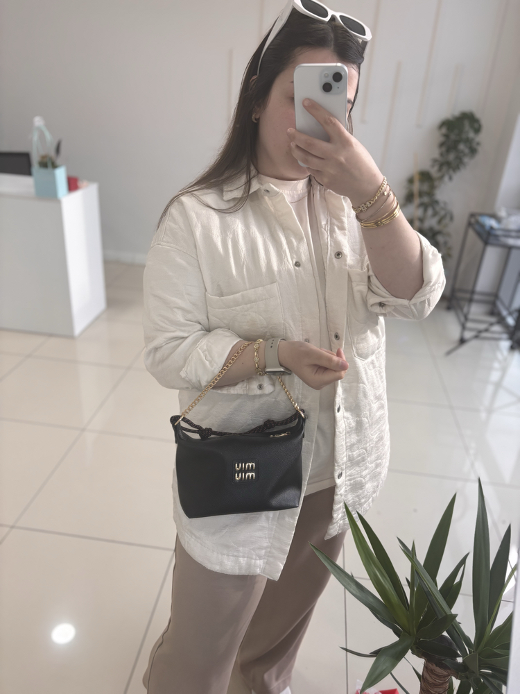 Miu miu siyah zincir detaylı çanta