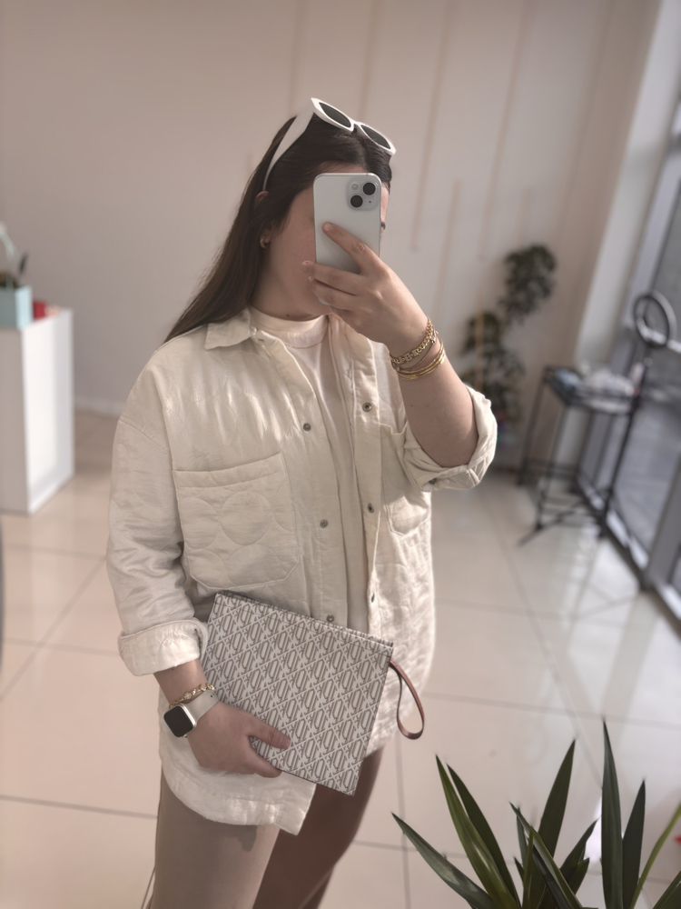 İpeky*l clutch krem kahve 