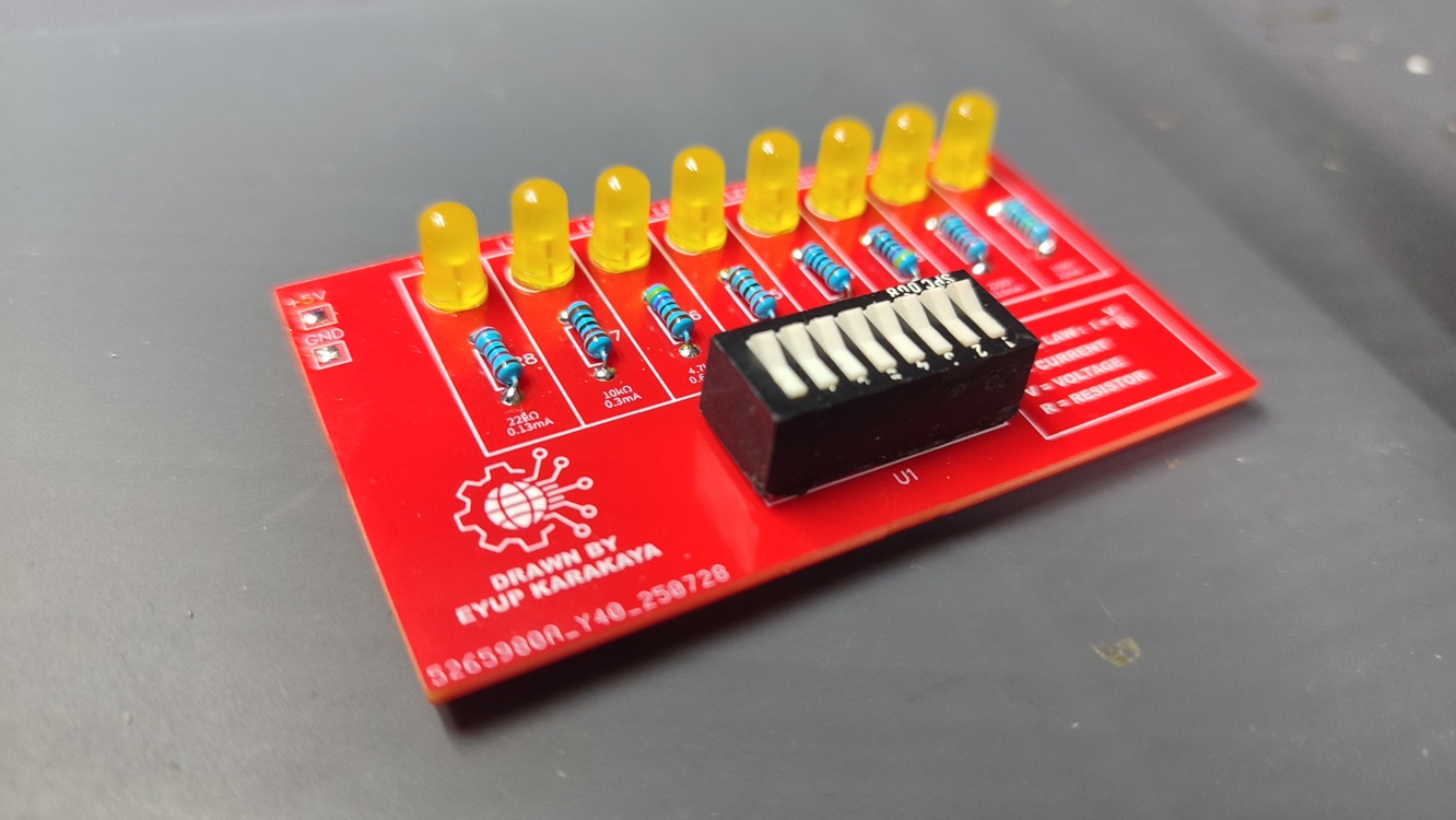 DC 5V LED Akım Testi Ohm Yasası DIY Lehimleme Uygulama Kiti 