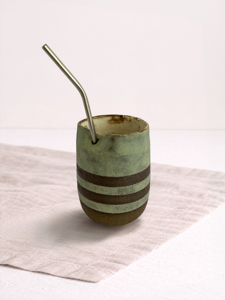 Pipetli Stoneware Bardak