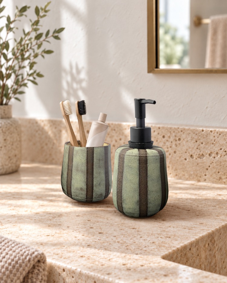 2'li Stoneware Banyo Seti