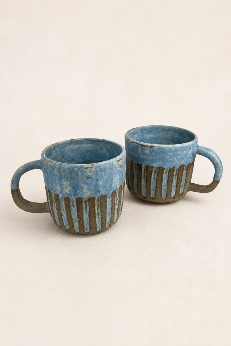 Stoneware Kupa - 2'li Set