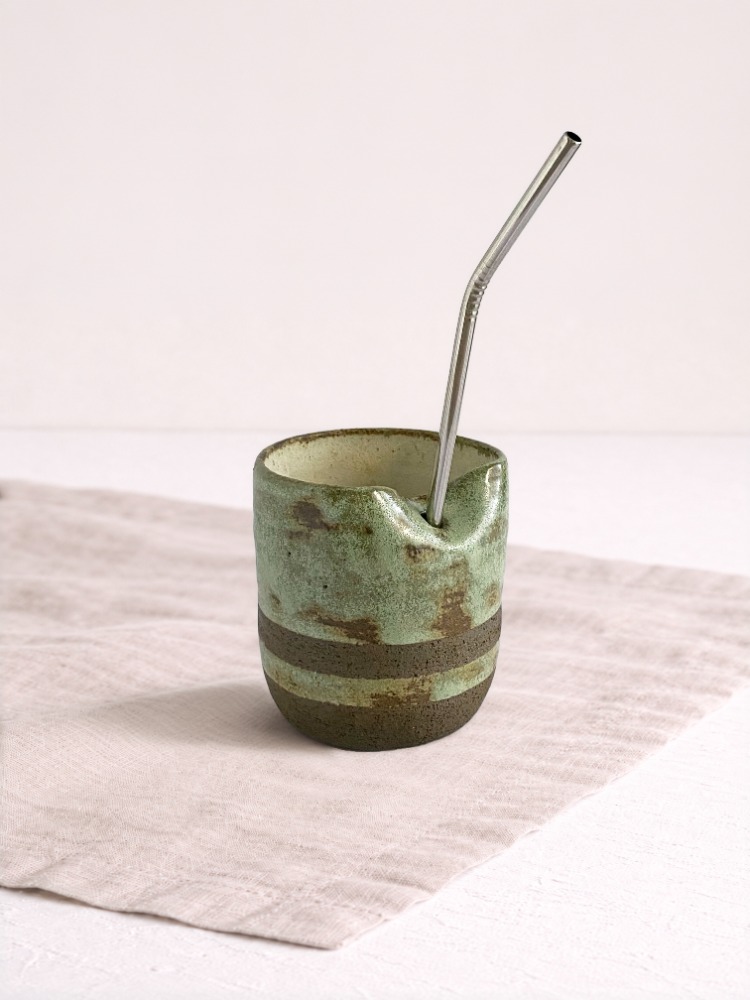 Pipetli Stoneware Bardak