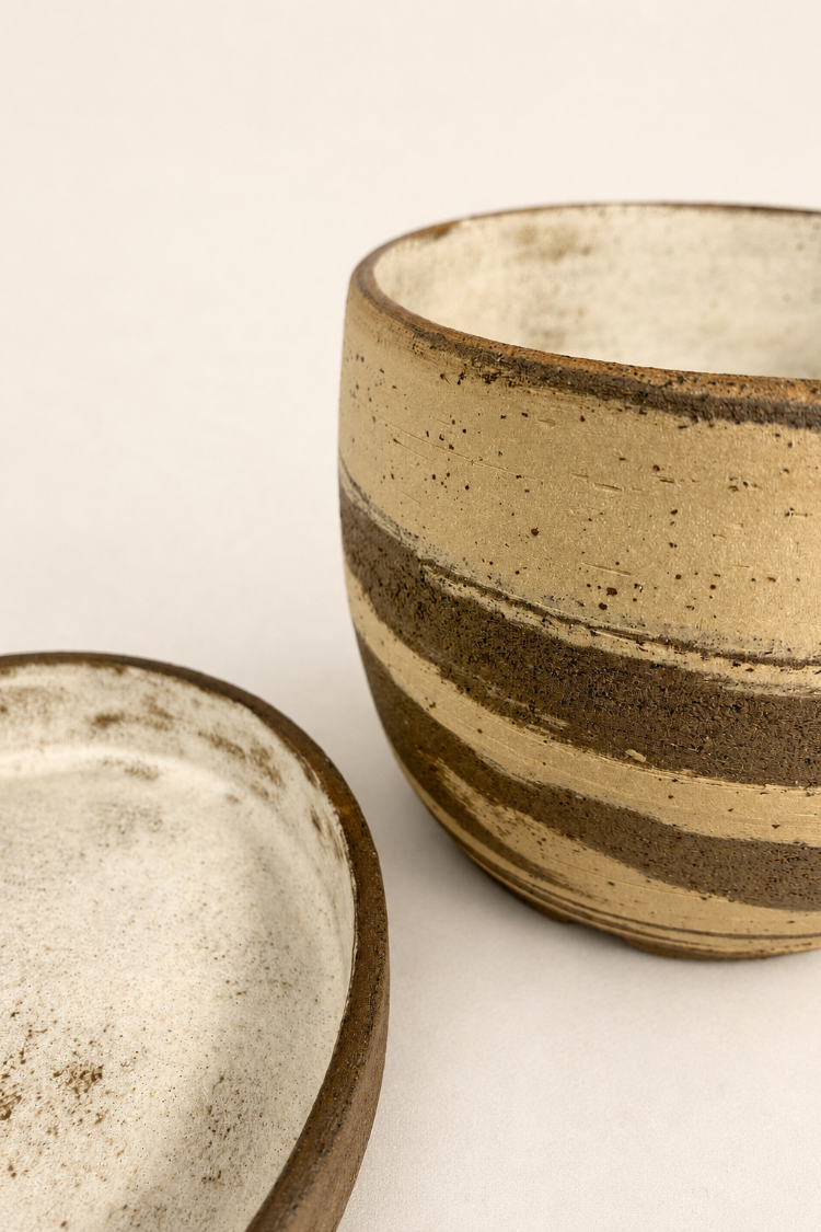 Stoneware Saksı + Tabak Seti