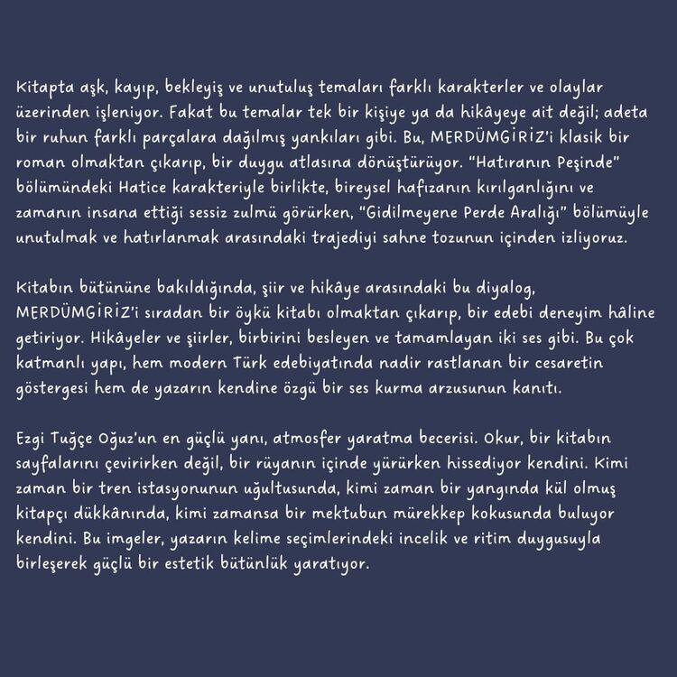 EZGİ TUĞÇE OĞUZ | MERDÜMGİRİZ | E-KİTAP 