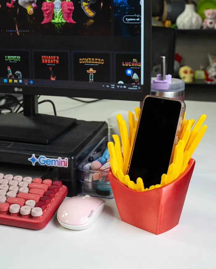 Patates Kızartması Telefon Tutucu