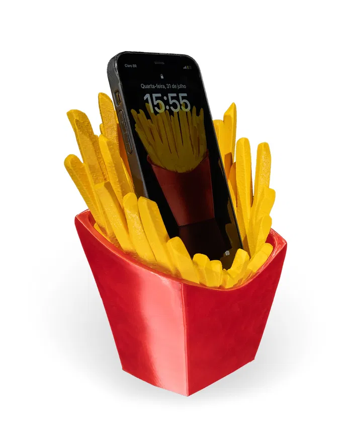 Patates Kızartması Telefon Tutucu